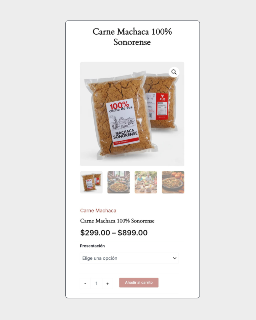 Selecciona tu producto